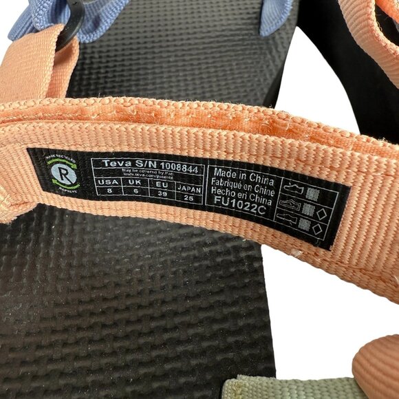 Teva Flatform Universal Multicolor Sherbet Platform Wedge Sandals Women's Size 8 - Picture 6 of 7